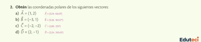 Coordenadas polares de vectores: ejercicios resueltos paso a paso – Física 1 BGU