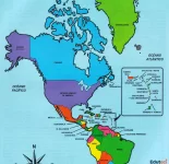 Mapa de América: Países, Capitales y División Política | Lámina Educativa de Geografía para Imprimir