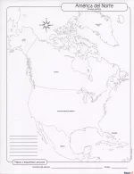 Mapa político de América del Norte para completar e imprimir