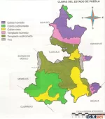 Mapa de climas del estado de Puebla para imprimir