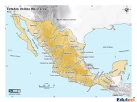 Mapa de la hidrografía de México con ríos principales para imprimir