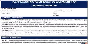 Planificación Educación Física 7mo Grado - 2do Trimestre (DUA) | Archivo Docente