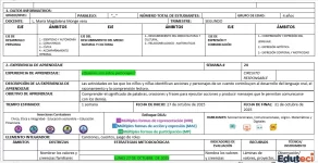Planificación Educación Inicial (4 años) - Semana 26 (Personajes y Cuentos) | Archivo Docente