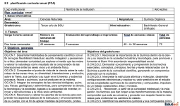 Planificación Anual (PCA) y PUD Química 3ro BGU | Archivo Docente
