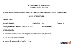 Acta de la Primera Reunión con Padres de Familia (Comité 2026-2027) | Archivo Docente