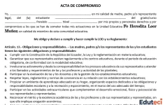 Acta de Compromiso para Padres de Familia (LOEI 2025-2026) | Archivo Docente