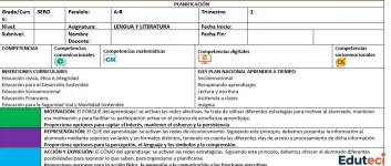 Planificación Microcurricular Lengua y Literatura 3er Grado | 2do Trimestre + Inserciones DUA [2025-2026]