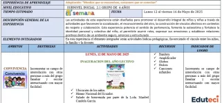 Planificación Microcurricular Inicial 2 (3 y 4 Años): Semana de Adaptación [2025-2026]